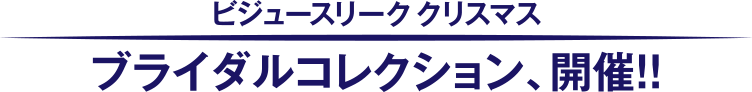 ビジュースリーク クリスマス ブライダルコレクション、開催！！